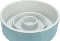 Trixie Voerbak Slowfeeding Keramiek Grijs / Blauw - 17x17 cm 900 ml