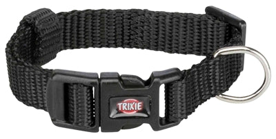Trixie Halsband Hond Premium Zwart - 15-25x1Cm