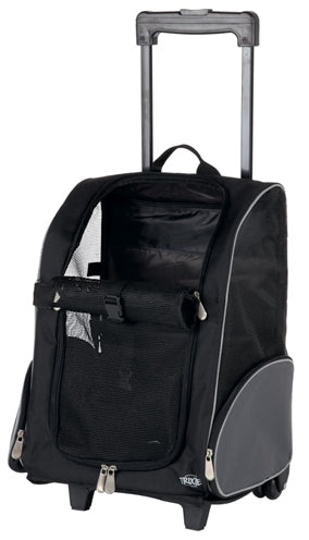 Trixie Reismand Trolley Zwart / Grijs - 32x25x45 cm