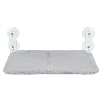 Trixie Hangmat Voor Aan Raam Opvouwbaar Pluche / Mesh Wit / Grijs - 58x34 cm