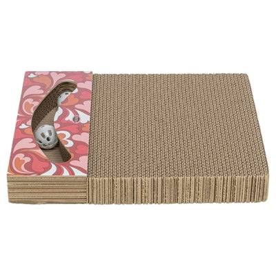 Trixie Krabplank Hartjes Met Ballen Rechthoekig Karton Rood - 38x30x5 cm
