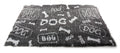 Vetbed Dog Print Grijs / Wit Gerecycled - 100x75x2 cm