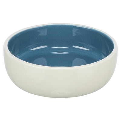 Trixie Voerbak Kat Keramiek Creme / Blauw - 13 cm 300 ml