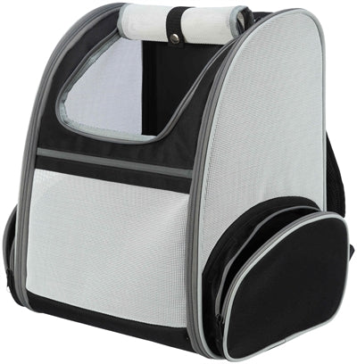 Trixie Hondentas Rugtas Chloe Lichtgrijs / Zwart - 39x27x43 cm